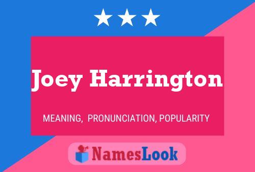 Joey Harrington Naam Poster