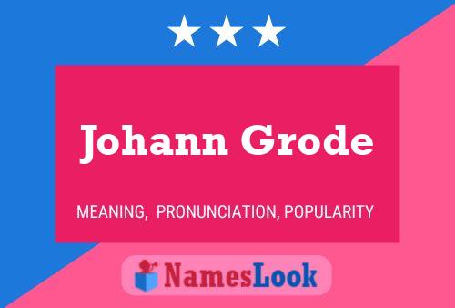 Johann Grode Naam Poster