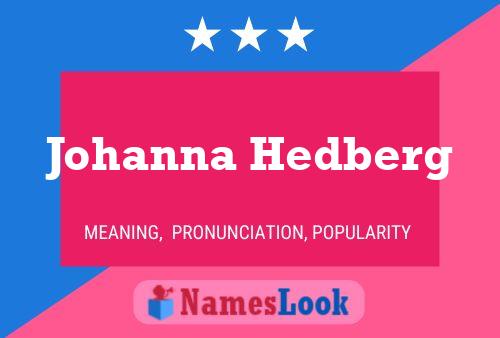 Johanna Hedberg Naam Poster