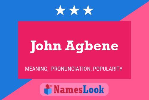 John Agbene Naam Poster