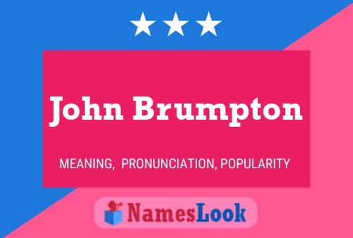 John Brumpton Naam Poster