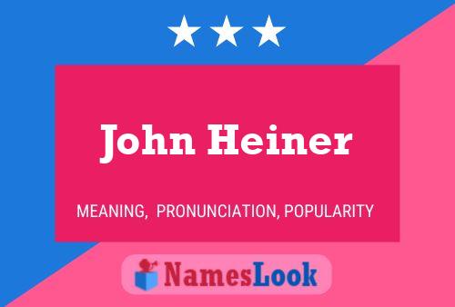 John Heiner Naam Poster