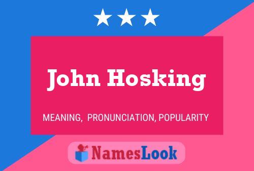 John Hosking Naam Poster