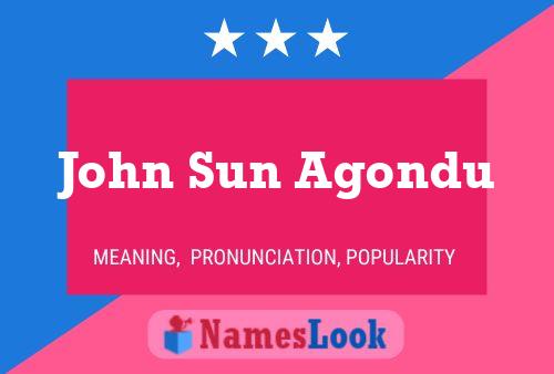 John Sun Agondu Naam Poster