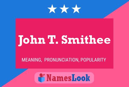 John T. Smithee Naam Poster