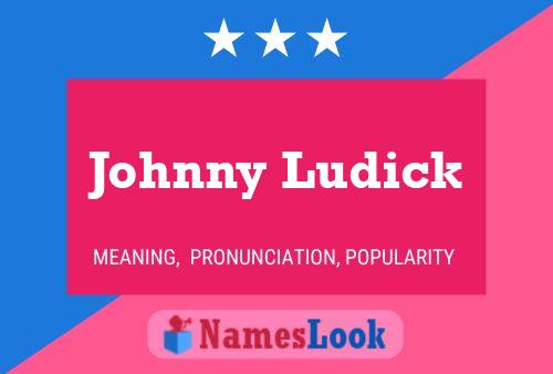 Johnny Ludick Naam Poster