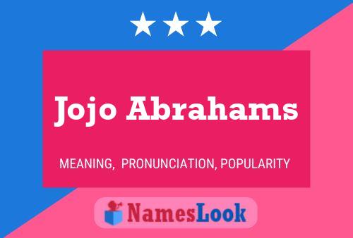 Jojo Abrahams Naam Poster