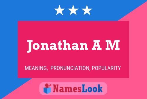 Jonathan A M Naam Poster