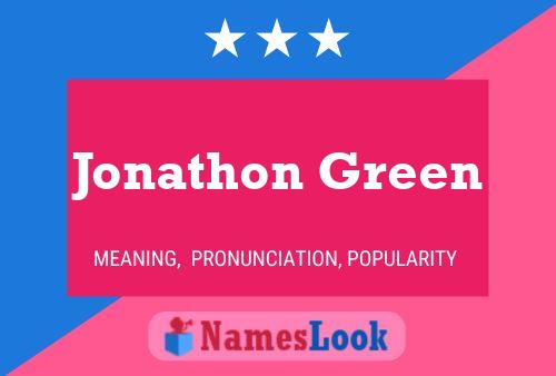 Jonathon Green Naam Poster