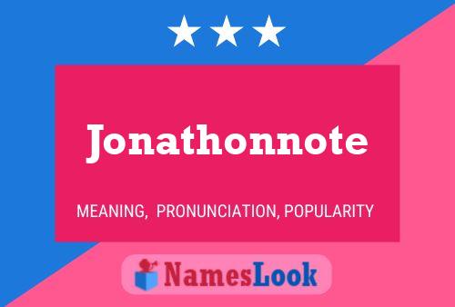 Jonathonnote Naam Poster