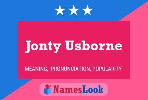 Jonty Usborne Naam Poster