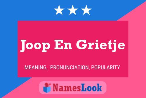 Joop En Grietje Naam Poster