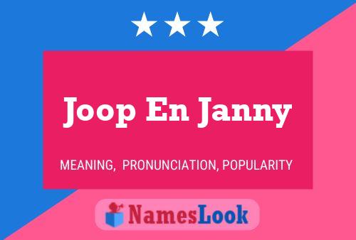 Joop En Janny Naam Poster