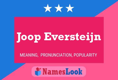 Joop Eversteijn Naam Poster