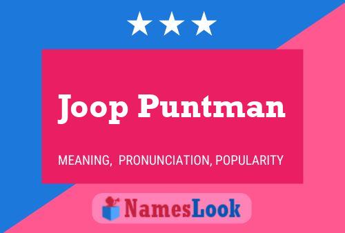 Joop Puntman Naam Poster