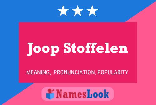 Joop Stoffelen Naam Poster