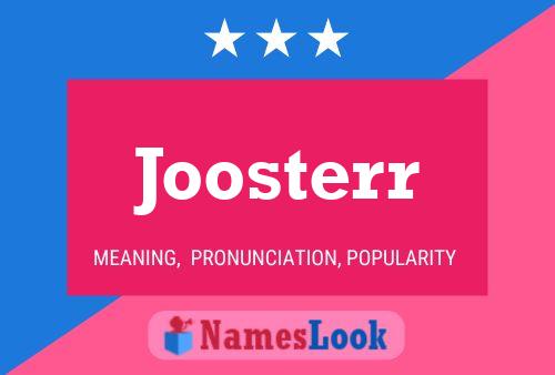 Joosterr Naam Poster