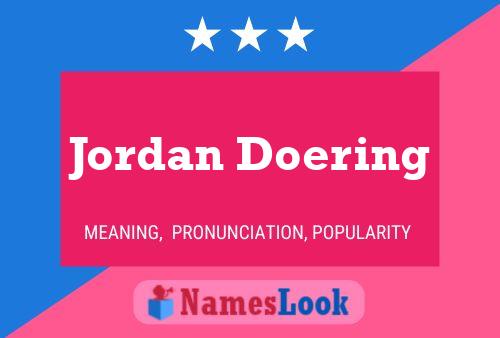 Jordan Doering Naam Poster