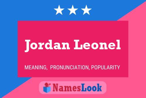 Jordan Leonel Naam Poster