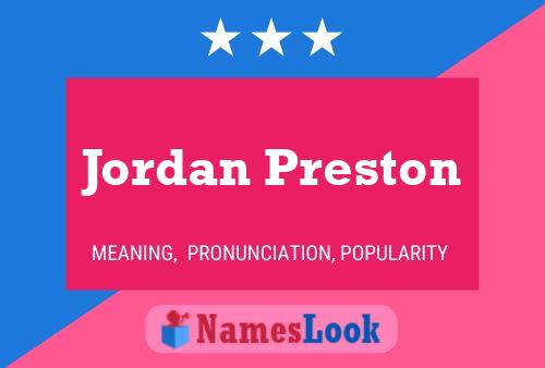 Jordan Preston Naam Poster