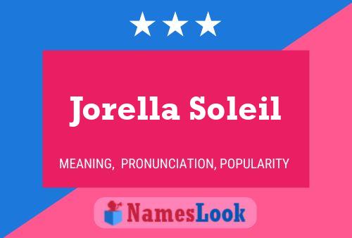 Jorella Soleil Naam Poster