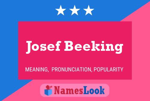 Josef Beeking Naam Poster