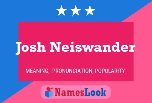 Josh Neiswander Naam Poster