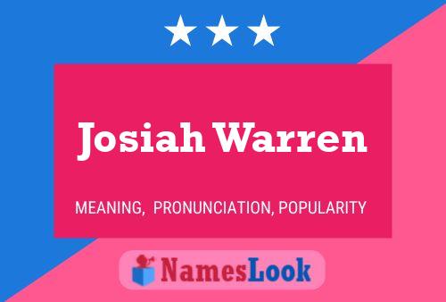 Josiah Warren Naam Poster