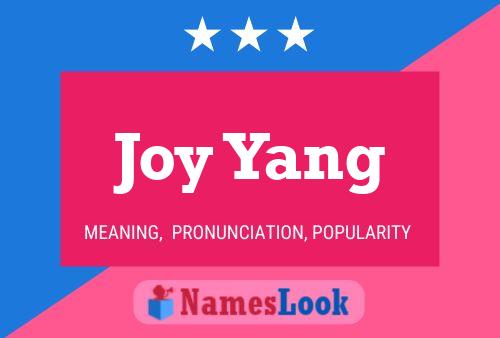 Joy Yang Naam Poster