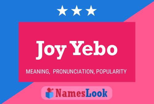 Joy Yebo Naam Poster