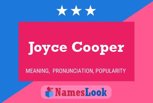 Joyce Cooper Naam Poster