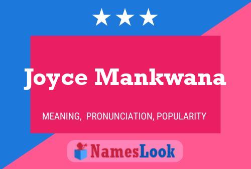 Joyce Mankwana Naam Poster