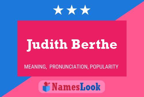 Judith Berthe Naam Poster