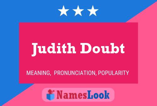 Judith Doubt Naam Poster