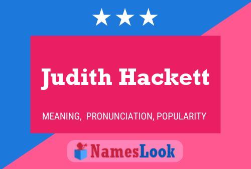 Judith Hackett Naam Poster