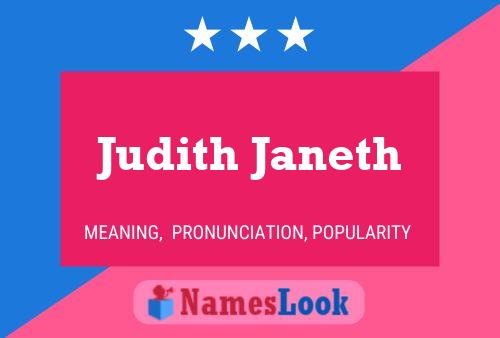 Judith Janeth Naam Poster