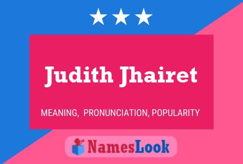 Judith Jhairet Naam Poster