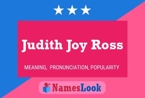 Judith Joy Ross Naam Poster