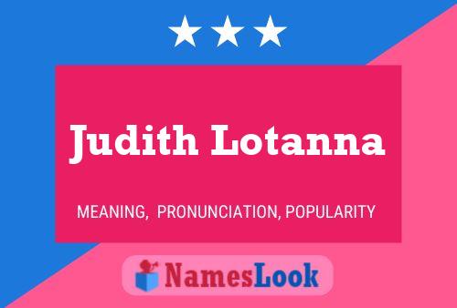 Judith Lotanna Naam Poster