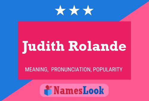 Judith Rolande Naam Poster