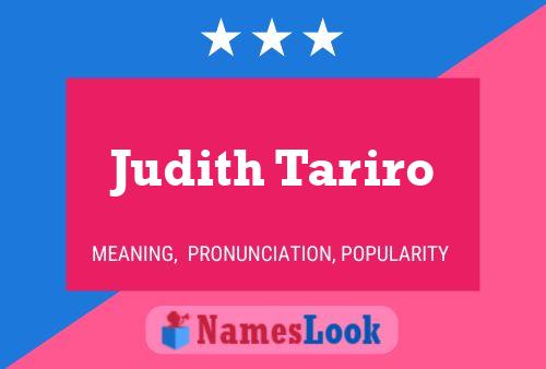 Judith Tariro Naam Poster