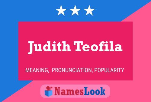 Judith Teofila Naam Poster