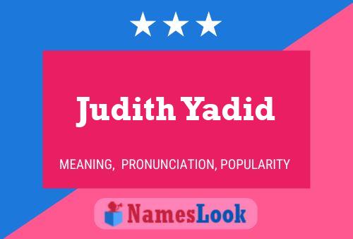 Judith Yadid Naam Poster