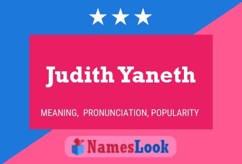 Judith Yaneth Naam Poster