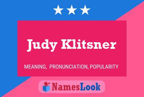 Judy Klitsner Naam Poster