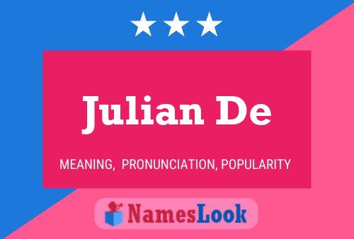 Julian De Naam Poster