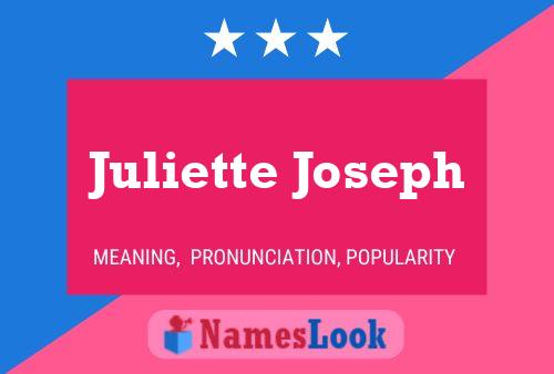 Juliette Joseph Naam Poster