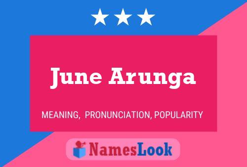 June Arunga Naam Poster