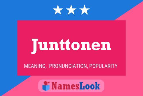 Junttonen Naam Poster