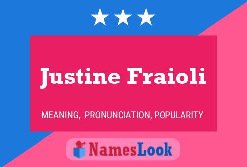 Justine Fraioli Naam Poster